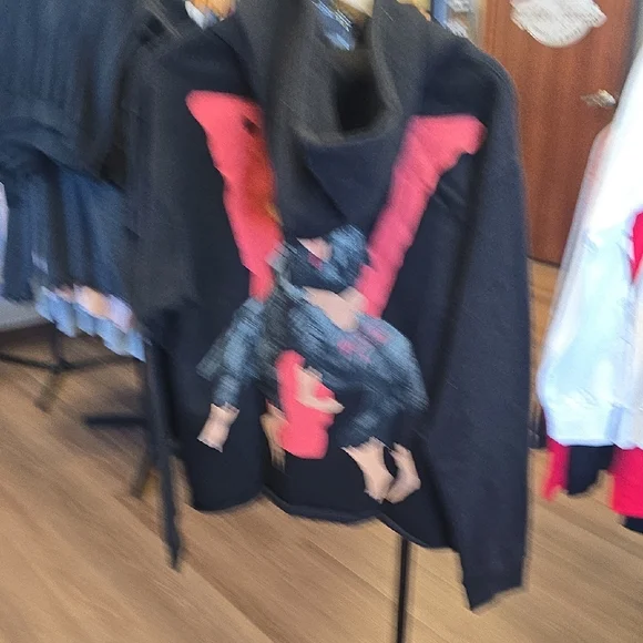 City Morgue Black and Red Graphic Hoodie